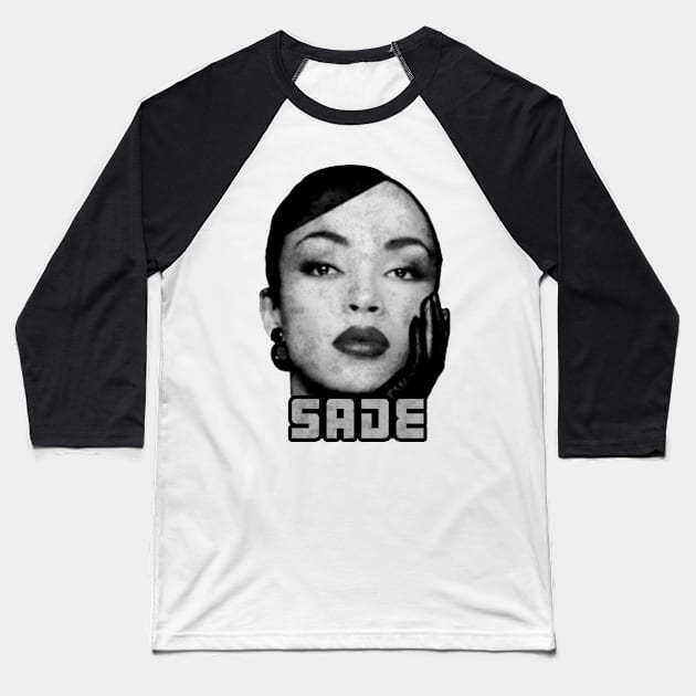 Beauty Face Sade Baseball T-Shirt by Wiseeyes_studios